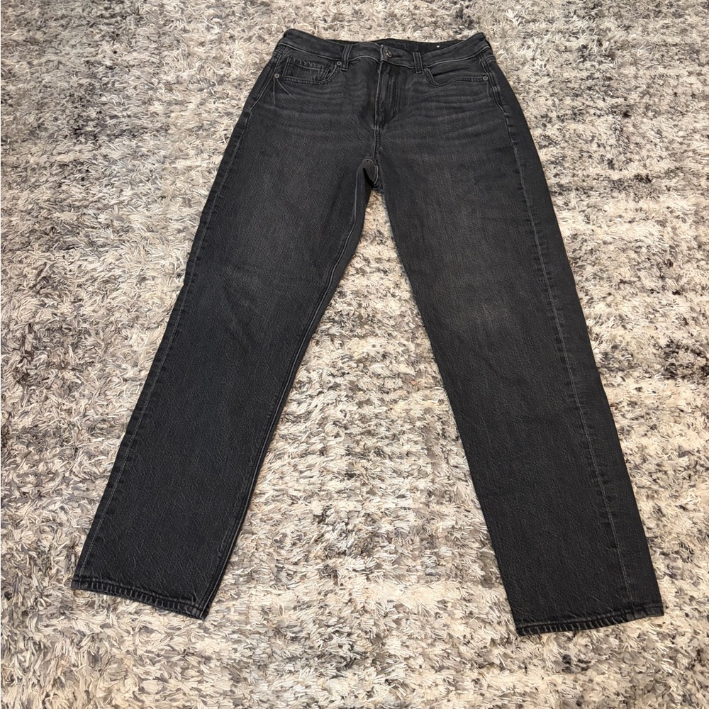 American Eagle Outfitters Women's Black Straight Leg Jeans